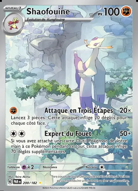 Shaofouine, carte Pokémon PAR 200 — extension Faille Paradoxe