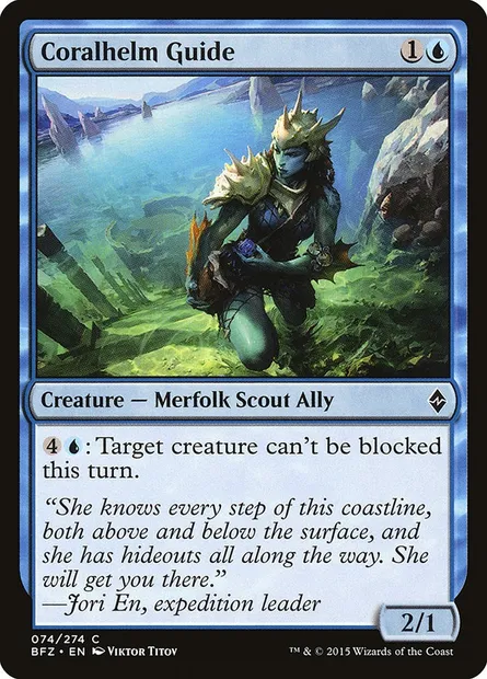 Coralhelm Guide, Magic card BFZ 74 — Battle for Zendikar set