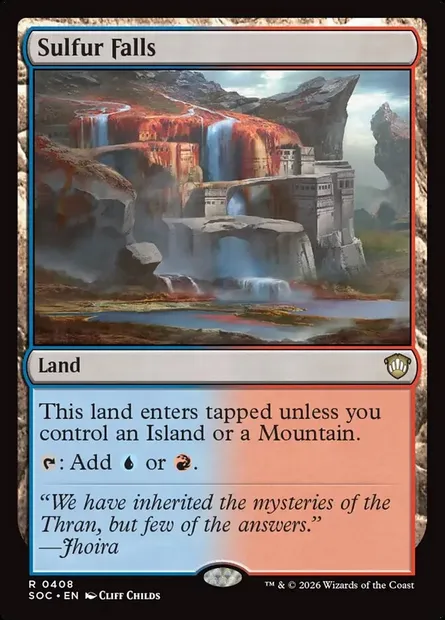 Chutes de soufre, carte Magic SOC 408 — extension Secrets of Strixhaven Commander