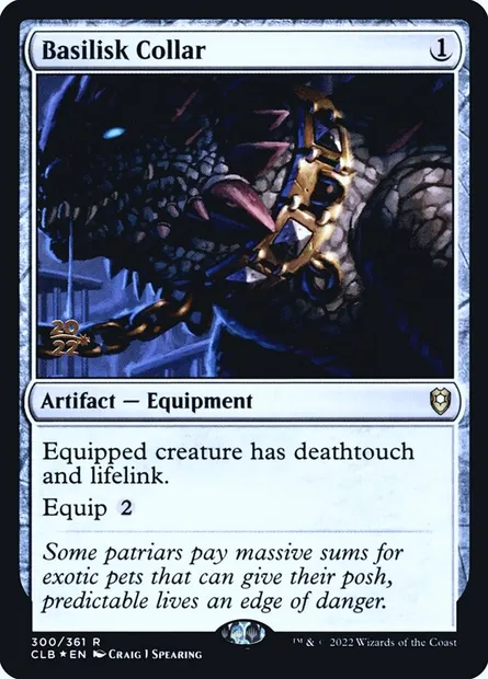 Collier de basilic, carte Magic PCLB 300s — extension Battle for Baldur's Gate Promos