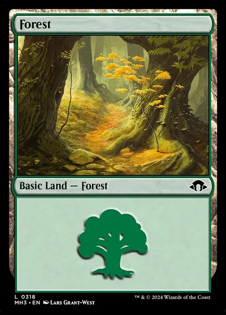 Forest, Magic card MH3 318 — Modern Horizons 3 set