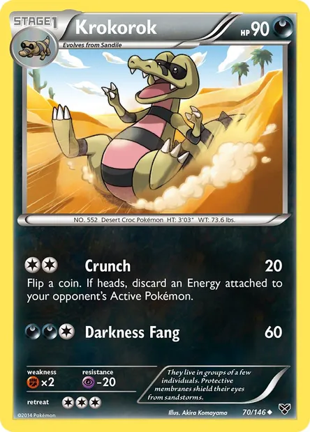Krokorok, Pokémon card XY 70 — XY set