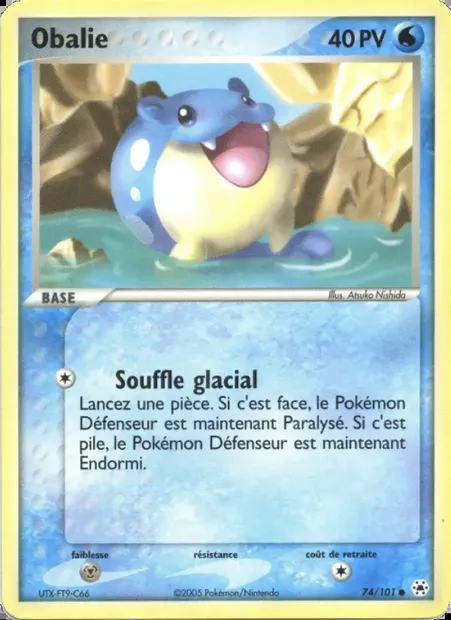 Obalie, carte Pokémon HL 74 — extension EX Légendes Oubliées