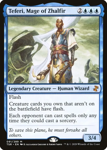Teferi, Mage of Zhalfir, Magic card TSR 91 — Time Spiral Remastered set