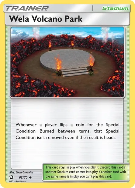 Wela Volcano Park, Pokémon card DRM 63 — Dragon Majesty set