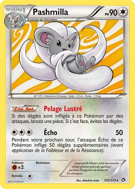 Pashmilla, carte Pokémon LTR 105 — extension Legendary Treasures