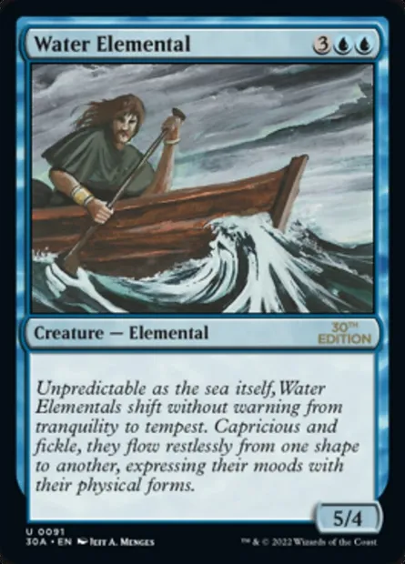 Water Elemental, Magic card 30A 91 — 30th Anniversary Edition set