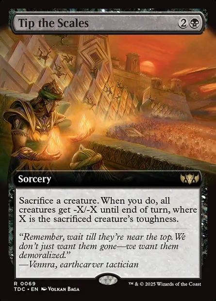 Tip the Scales, Magic card TDC 69 — Tarkir: Dragonstorm Commander set