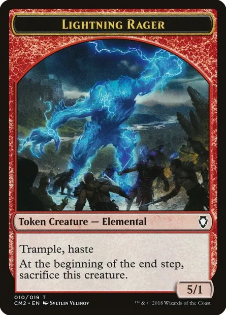 Lightning Rager, Magic card TCM2 10 — Commander Anthology Volume II Tokens set