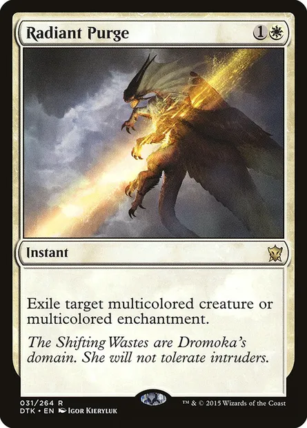 Radiant Purge, Magic card DTK 31 — Dragons of Tarkir set