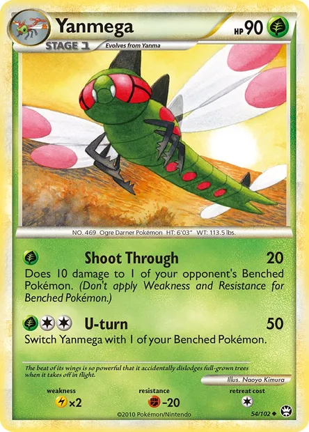 Yanmega, Pokémon card TM 54 — Triumphant set