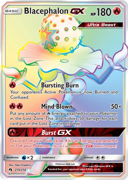 Blacephalon GX, Pokémon card LOT 219 — Lost Thunder set