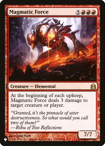 Force magmatique, carte Magic PLST CMD-128 — extension The List