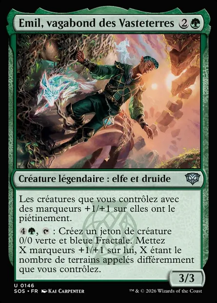 Emil, vagabond des Vasteterres, carte Magic SOS 146 — extension Secrets of Strixhaven