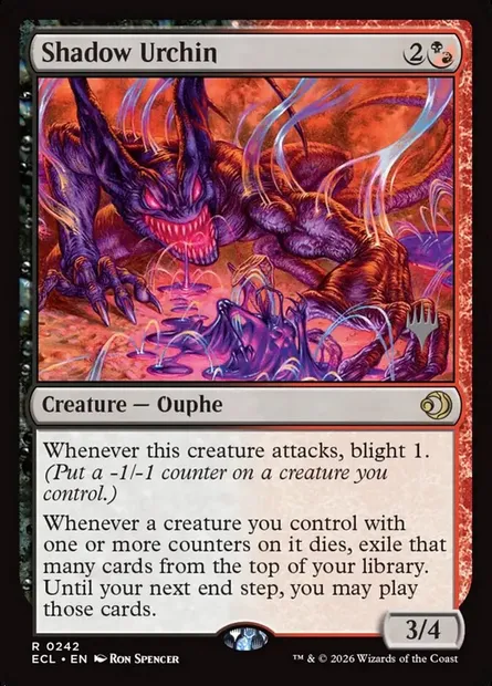 Shadow Urchin, Magic card PECL 242p — Lorwyn Eclipsed Promos set