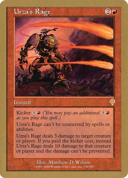 Urza's Rage, Magic card WC01 jt178 — World Championship Decks 2001 set