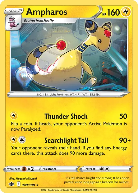Ampharos, Pokémon card CRE 49 — Chilling Reign set