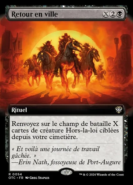 Retour en ville, carte Magic OTC 54 — extension Outlaws of Thunder Junction Commander