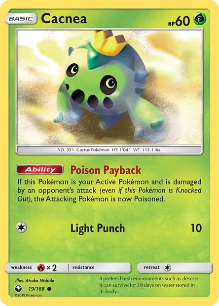 Cacnea, Pokémon card CES 19 — Celestial Storm set