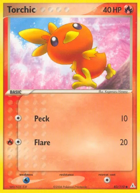 Torchic, Pokémon card HP 83 — Holon Phantoms set