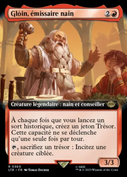 Glóin, émissaire nain, carte Magic LTR 360 — extension Le Seigneur des Anneaux : chroniques de la Terre du Milieu