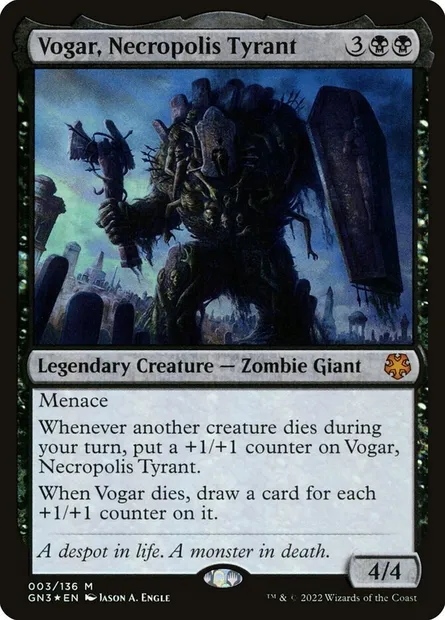 Vogar, Necropolis Tyrant, Magic card GN3 3 — Game Night: Free-for-All set
