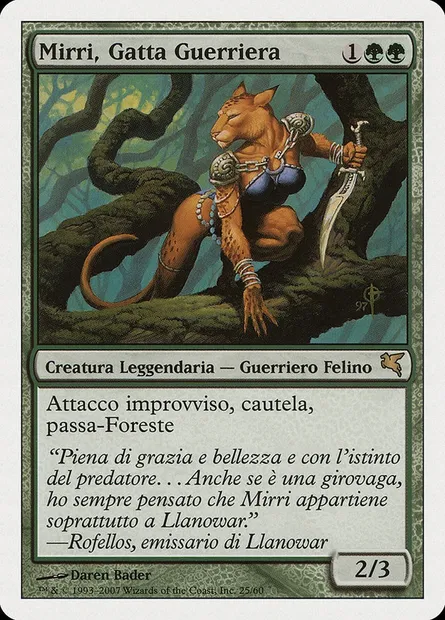 Mirri, Cat Warrior, Magic card PSAL L25 — Salvat 2005 set