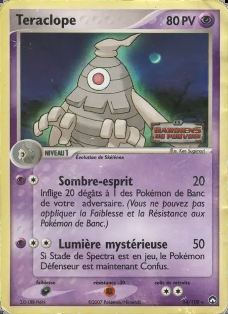 Téraclope, carte Pokémon PK 14 — extension EX Gardiens du Pouvoir