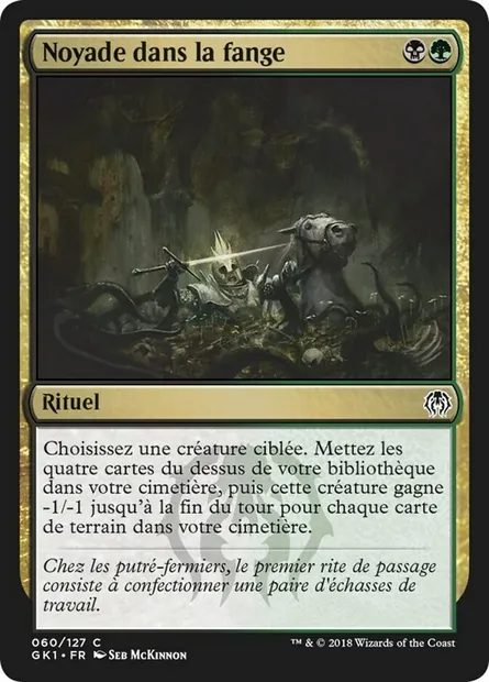 Noyade dans la fange, carte Magic GK1 60 — extension GRN Guild Kit