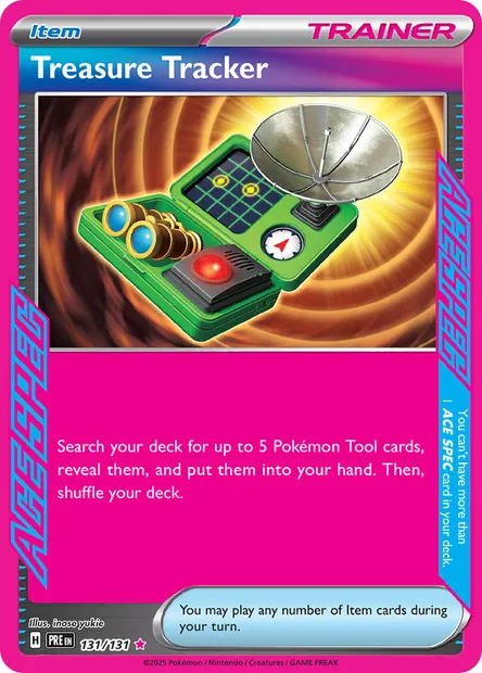 Treasure Tracker, Pokémon card PRE 131 — Prismatic Evolutions set