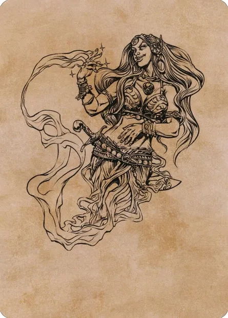 Djinni Windseer // Djinni Windseer, Magic card AAFR 74 — Adventures in the Forgotten Realms Art Series set