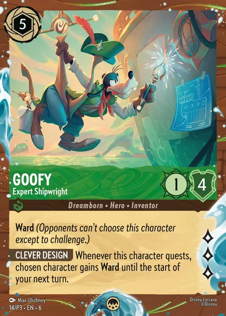 Goofy - Expert Shipwright, Disney Lorcana card P3-014 — P3 set