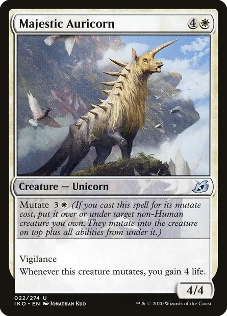 Majestic Auricorn, Magic card IKO 22 — Ikoria: Lair of Behemoths set