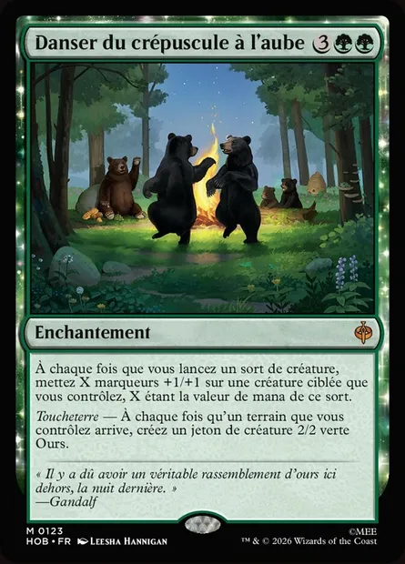 Danser du crépuscule à l'aube, carte Magic HOB 123 — extension The Hobbit