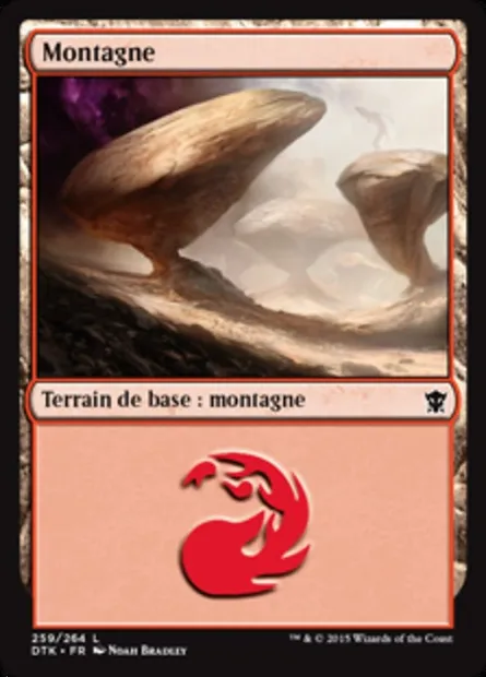 montagne, carte Magic DTK 259 — extension Les Dragons de Tarkir