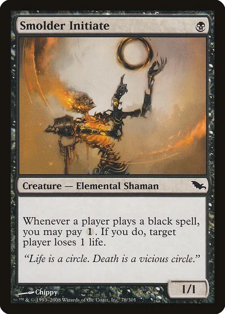 Smolder Initiate, Magic card SHM 78 — Shadowmoor set