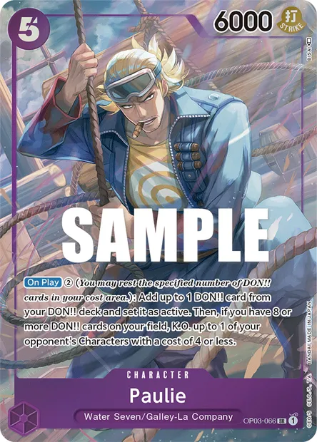 Paulie, carte One Piece OP03-066 — extension PILLARS OF STRENGTH