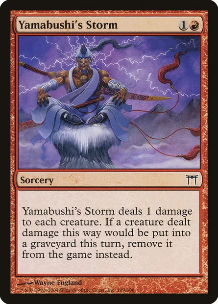 Yamabushi's Storm, Magic card CHK 199 — Champions of Kamigawa set