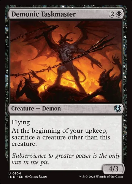 Demonic Taskmaster, Magic card INR 104 — Innistrad Remastered set