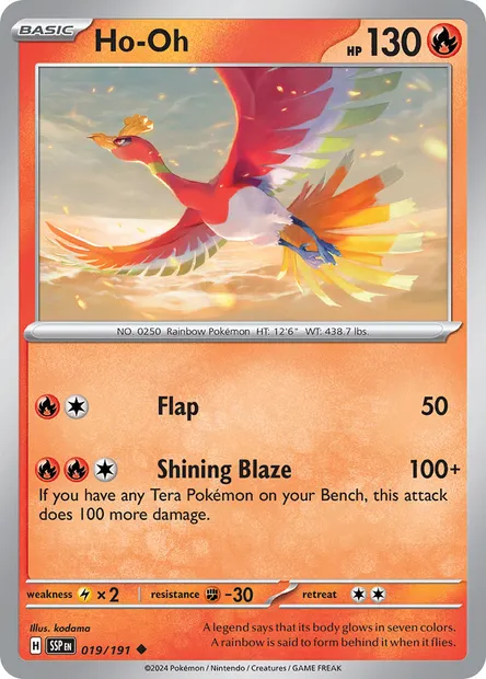 Ho-Oh, Pokémon card SSP 019 — Surging Sparks set