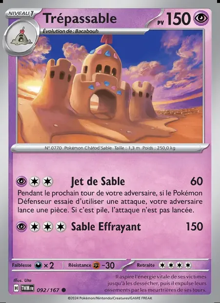 Trépassable, carte Pokémon TWM 092 — extension Mascarade Crépusculaire