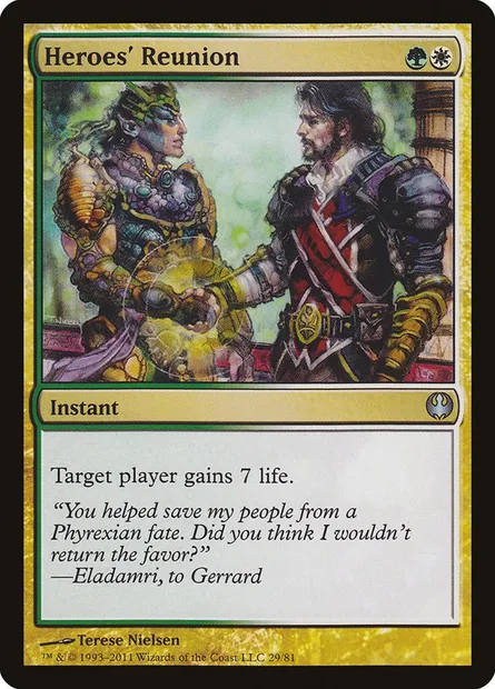 Heroes' Reunion, Magic card DDG 29 — Duel Decks: Knights vs. Dragons set
