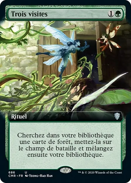 Trois visites, carte Magic CMR 686 — extension Commander Legends