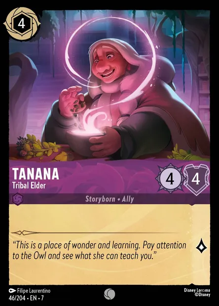 Tanana - Tribal Elder, Disney Lorcana card CH7-046 — Archazia's Island set