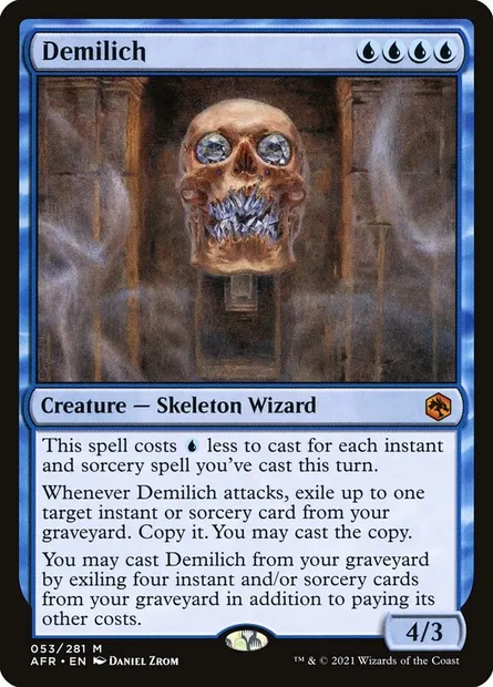 Demilich, Magic card AFR 53 — Adventures in the Forgotten Realms set