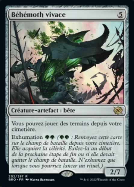 Béhémoth vivace, carte Magic BRO 202 — extension La Guerre Fratricide