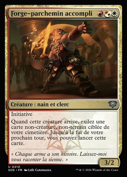 Forge-parchemin accompli, carte Magic SOS 210 — extension Secrets of Strixhaven