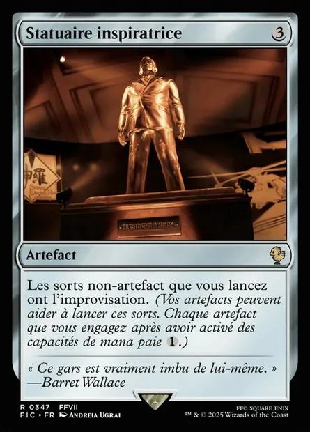 Statuaire inspiratrice, carte Magic FIC 347 — extension Final Fantasy Commander
