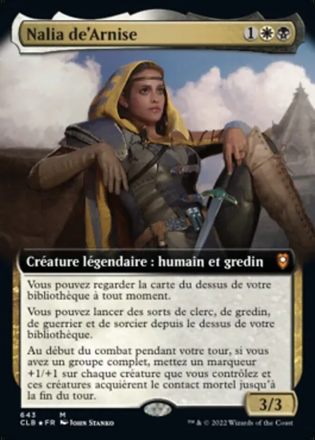 Nalia de'Arnise, carte Magic CLB 643 — extension Commander Légendes : la bataille de la Porte de Baldur