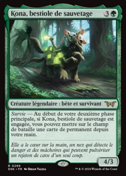 Kona, bestiole de sauvetage, carte Magic DSK 299 — extension Duskmourn: House of Horror